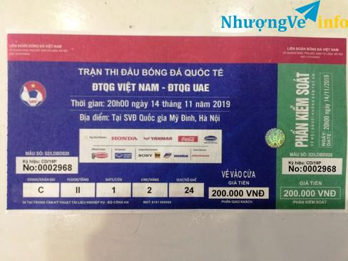 Ảnh Bán nhanh 1 vé 500k trận VN-UAE