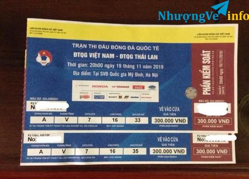 Ảnh Cần nhượng lại cặp vé 300k giá 2tr800 Việt Nam - Thái Lan ngày 19/11/2019