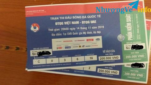 Ảnh ********BÁN CẶP VÉ XEM BÓNG ĐÁ TRẬN VIỆT NAM VS UAE NGÀY 14/11/2019*******