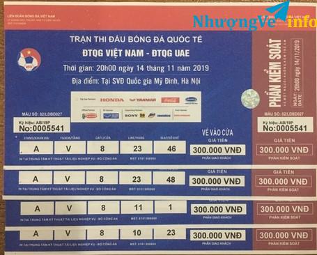 Ảnh Bán 2 cặp vé gần nhau trận UAE loại 300k