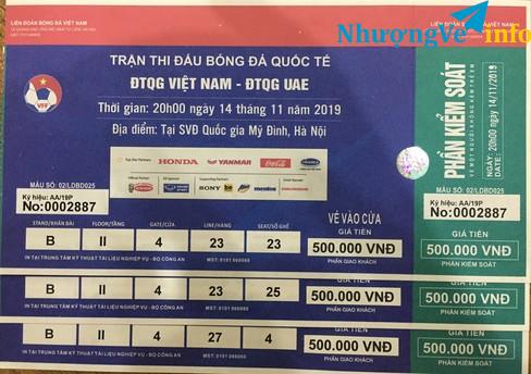 Ảnh Bán 3 vé khán B UAE loại 500k vị trí đẹp