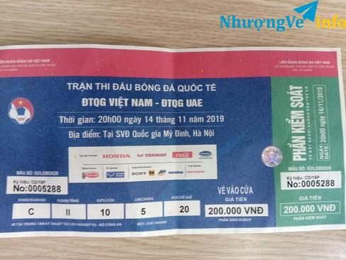 Ảnh Vé lẻ trận Viet Nam vs UAE