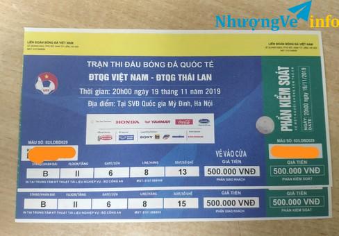 Ảnh Bán cặp vé loại 1 trận (siêu hot) Việt Nam - Thái Lan 19/11