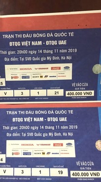 Ảnh bán cặp vé khán đài b trận việt nam uae view đẹp