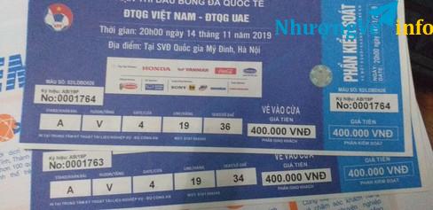 Ảnh Bán vé VN UAE cặp 400k