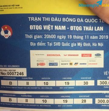 Ảnh bán 1 cặp vé 300k , 2tr6 cặp (VN-Thai)  BII-gate 10-line 19 ,ghế 28-30