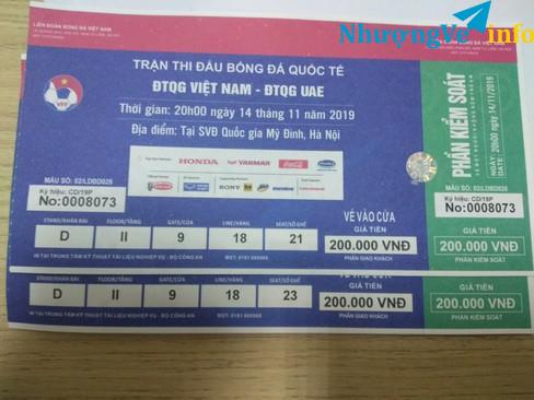 Ảnh Còn 1 cặp vé VN-UAE khán đài D mệnh giá 200k (như hình) , giá 1,5tr