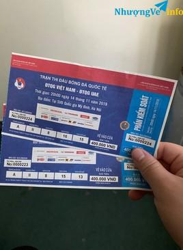 Ảnh ***BÁN CẶP VÉ BÓNG ĐÁ TRẬN VIỆT NAM VS UAE NGÀY 14/11/2019*** Khán đài A, tầng 2, loại vé: 400k