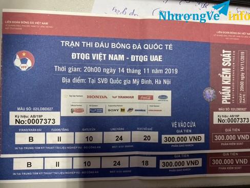 Ảnh Vé bóng đá trận Việt Nam - UAE