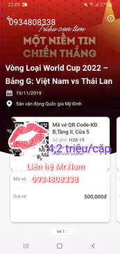 Ảnh Cặp qr code khán đài B, giá 4,2 triệu, dẫn tận sân,  liên hệ 0934808338