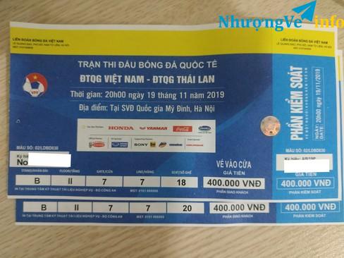 Ảnh Bán 1 cặp Việt Nam - Thái Lan khán đài B cửa 7 loại 2 giá 3,5M