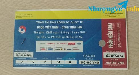 Ảnh Bán 1 vé lẻ khán đài A-V-7 (trận VN-TL) tại Hà Nội