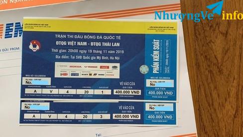 Ảnh CẶP VÉ 400 KHÁN ĐÀI A VỊ TRÍ CỰC ĐẸP [VN - THÁI LAN]