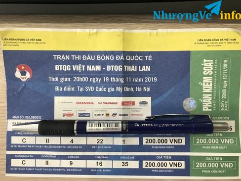 Ảnh 2 vé cùng khán đài khác cửa Thái Lan vs Việt Nam