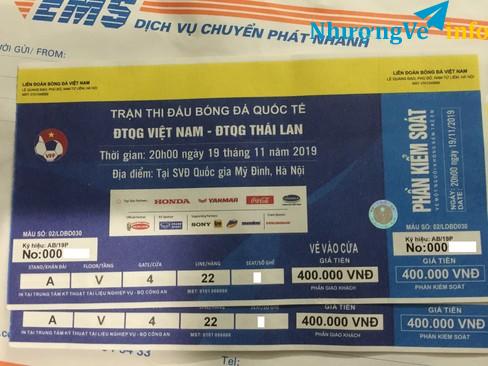 Ảnh Cặp vé Việt Nam - Thái Lan khán đài A tầng 5 cửa 4 mệnh giá 400