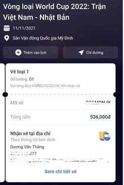 Ảnh 2 VÉ TRẬN VIỆT NAM - NHẬT BẢN