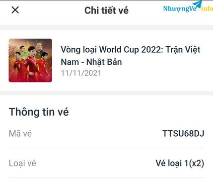 Ảnh Pass loại vé 1,2,3 các loại trận việt nam ~ nhật, việt nam ~ Ả rập