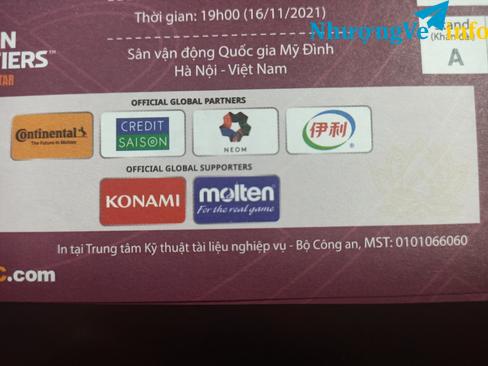 Ảnh Bán cặp vé khán đài A trận Việt Nam - Ả Rập 16/11