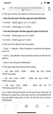 Ảnh THÔNG BÁO: Thời gian tổ chức TEST nhanh cho khán giả đến cổ vũ cho đội tuyển VN ngay tại SVĐ Mỹ Đình