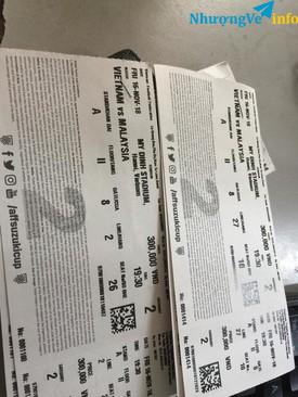 Ảnh 5 vé khán đài C trận Việt Nam & Malai