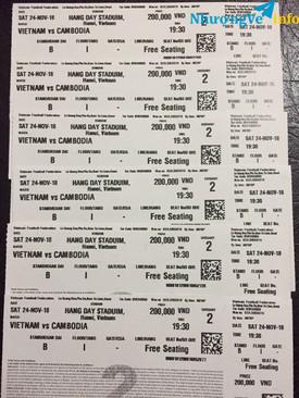 Ảnh Còn 3 cặp vé liền nhau, khán đài B, tầng 1 Vip, giá hợp lý mua nhanh mai là cháy vé