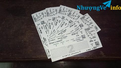 Ảnh Bán lại 2 cặp vé bóng đá Việt Nam Campuchia khán đài B