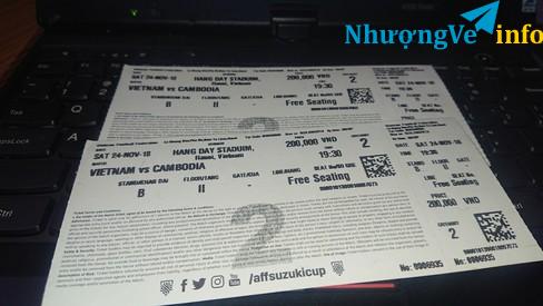 Ảnh Bán cặp vé bóng đá Việt nam Campuchia B