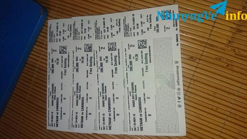 Ảnh Bán 2 cặp vé bóng đá Việt Nam cambodia khán đài B