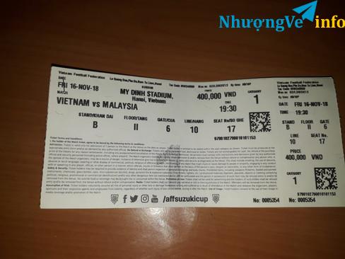 Ảnh BÁN 1CẶP VÉ ĐẸP  BII CỬA 6 giá 3 triệu/cặp