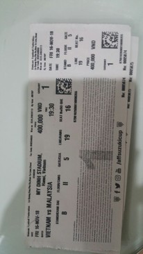 Ảnh CẶP VÉ VIP (VN-MALAY), NHƯỢNG LẠI, GIÁ 4TR