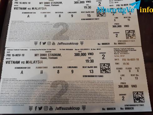 Ảnh Bán vé Việt Nam Malay khán đài A, tầng 2 hàng 9