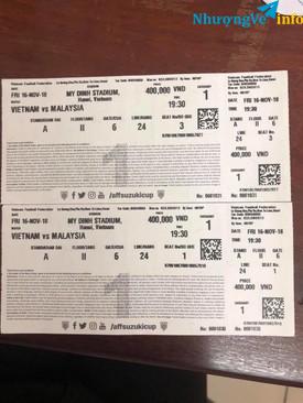 Ảnh Vé vip khán đài A, việt nam vs malay