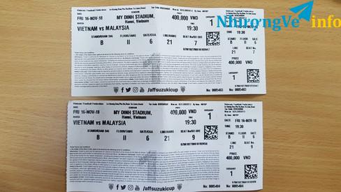 Ảnh Cặp Vé vip bóng đá aff cup 16/11