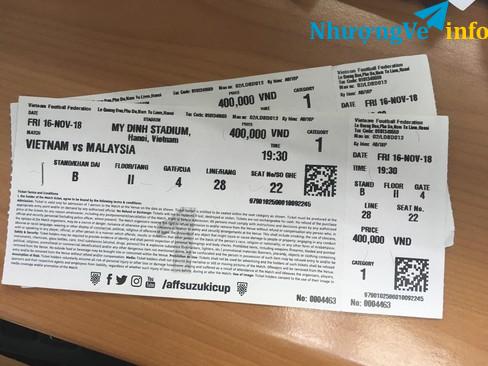 Ảnh Nhượng lại vé bóng đá Việt Nam - Malay