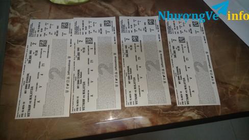 Ảnh Bán 4 vé liền nhau Khán đài A VN- Malai