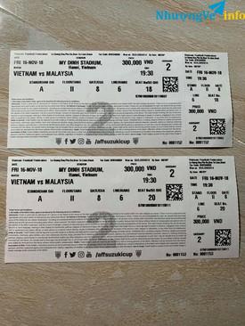 Ảnh ***** bán 1 cặp vé khán đài A, tầng II, cửa 8, hàng 6 giá hợp lý*****