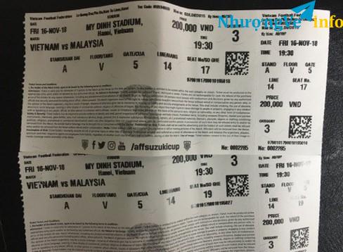 Ảnh Bán cặp vé khán đài A vị trí đẹp cho ai có nhu cầu