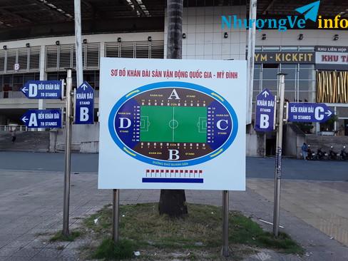 Ảnh Vé khán đài B tầng 5 cửa 4 mệnh giá 600k vị trí chính giữa sân