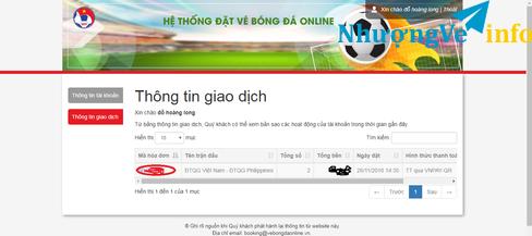 Ảnh Vé trận lượt về Việt Nam - Philippines