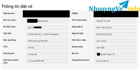 Ảnh 4 vé VN- Philip ( loại 200k ) - Mua 2 vé 2tr, mua 4 vé 3tr6