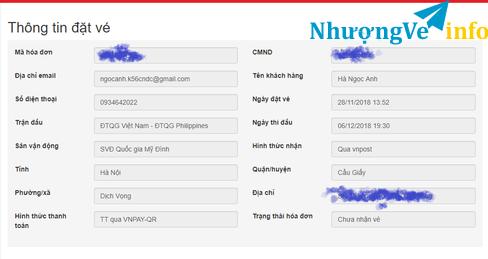 Ảnh Bán vé Viet Nam - Philippines ngày 6/12
