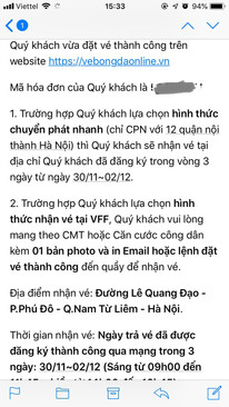 Ảnh Pass 1 vé mệnh giá 300k Bán kết lượt về VN-PHI