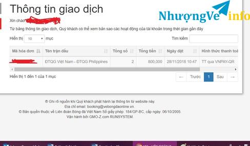 Ảnh Bán cặp vé 400k trận bán kết VN-Phillipin 06/12