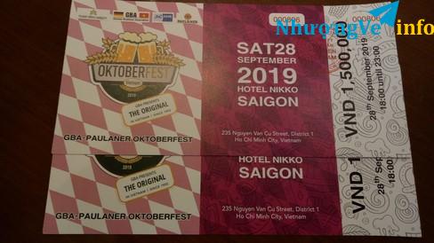 Ảnh Để lại cặp vé lễ hội bia Đức Oktoberfest tối T7-28/9 tại Nikko Hotel