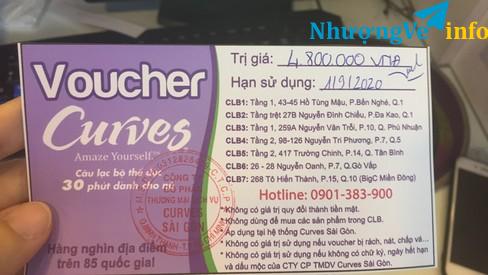 Ảnh Pass voucher thẻ tập tại hệ thống clb thể dục Curves Sài Gòn