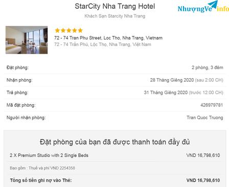 Ảnh Nhường booking ks StarCity NhaTrang 5 sao tết 2020