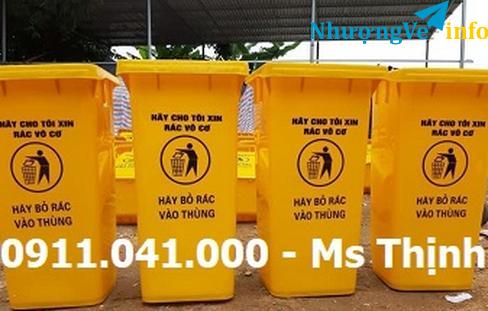 Ảnh Bán thùng rác nhựa 120lit, thùng rác 240lit, thùng rác 660lit gọi ngay 0911.041.000