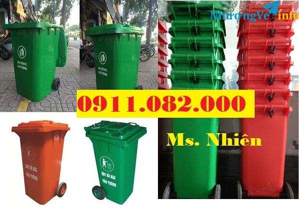 Ảnh Cung cấp thùng rác công cộng giá rẻ- thùng rác 120L 240L- lh 0911082000