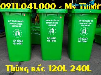 Ảnh Thùng rác 120 lít, thùng rác 240 lít, xe thu gom rác