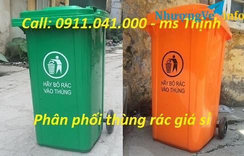 Ảnh Sỉ lẻ thùng rác 120l 240l - thùng rác tại Long An lh 0911.041.000